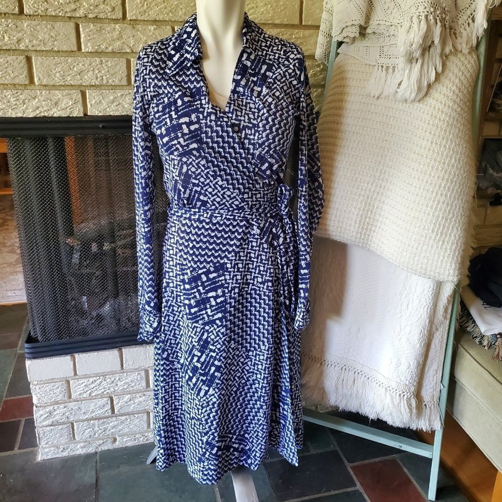 Parade Vintage 1970s Boho Printed Wrap Dress S